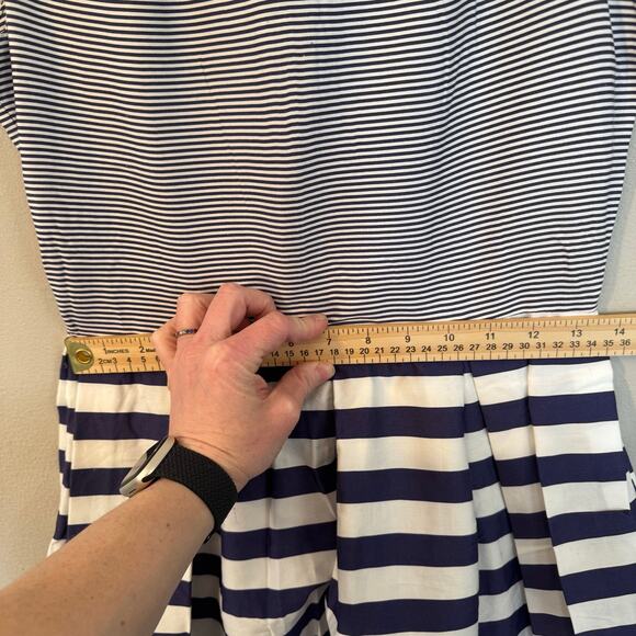 Closet London Blue and White Breton Stripe A-Line Dress UK‎ 10/US6 Preppy Twee - Picture 10 of 16